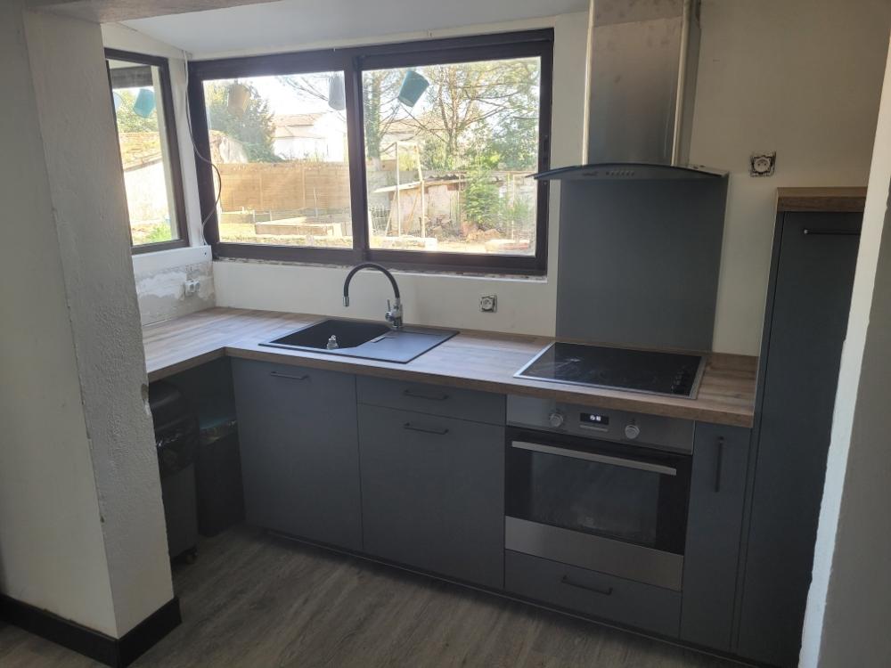 cuisine anthracite et bois